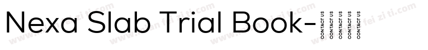 Nexa Slab Trial Book字体转换